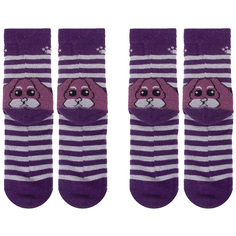 Комплект носков женских Hobby Line 2-Нжа6198-06 фиолетовых 36-40, 2 пары