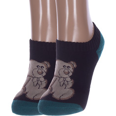 Комплект носков женских Hobby Line 2-Нжму8702 черный; бирюзовый 36-40, 2 пары