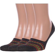 Комплект следков мужских Hobby Line 3-ННМ18-03 серых 39-44, 3 пары