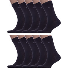 Комплект носков мужских Hobby Line 10-Нм061-01 черных 39-44, 10 пар