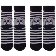 Комплект носков женских Hobby Line 2-Нжа6198-06 черных 36-40, 2 пары