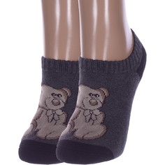 Комплект носков женских Hobby Line 2-Нжму8702 серый; черный 36-40, 2 пары