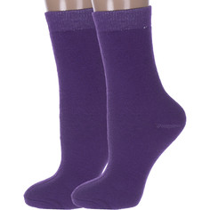 Комплект носков женских Hobby Line 2-Нжм8838-2 фиолетовых 36-40, 2 пары