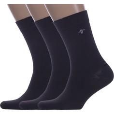 Комплект носков мужских Hobby Line 3-Нм061-02 черных 39-44, 3 пары