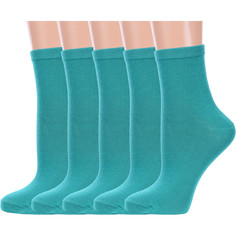 Комплект носков женских Hobby Line 5-Нжх339-16 бирюзовых 36-40, 5 пар