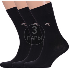 Комплект носков мужских Para Socks 3-M2D20 черных 27-29, 3 пары