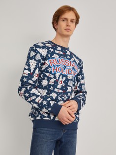 Свитшот мужской Zolla 21345417901159P0 синий 2XL