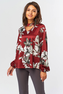 Блуза женская Fly 278-05 бордовая 40 RU
