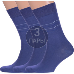 Комплект носков мужских Para Socks 3-M2D18 синих 27-29, 3 пары