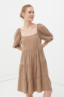 Платье женское Finn Flare FSC15026 бежевое L