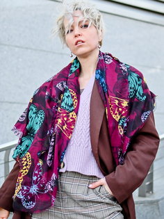 Платок женский Venera 3000156 разноцветный 105х105 см