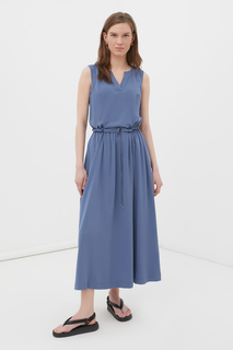 Платье женское Finn Flare S21-12092 голубое XS