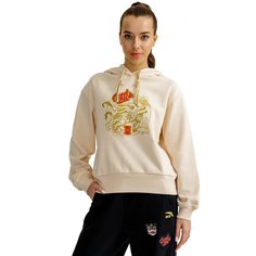 Толстовка женская Anta CNY SWEAT HOODIE W бежевая S