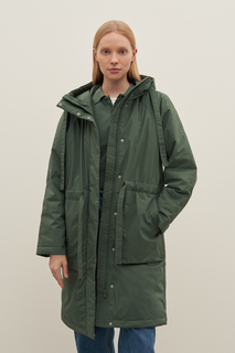 Пальто женское Finn Flare FAD11047 зеленое XS