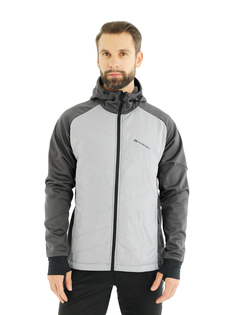 Спортивная куртка мужская NordSki Hybrid Hood серая XL