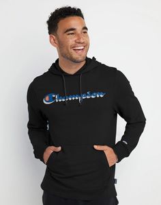 Толстовка мужская Champion Middleweight T-Shirt Hoodie черная M