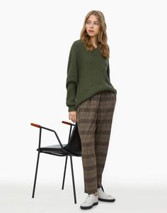 Брюки женские Gloria Jeans GPT009323 коричневые XS/164