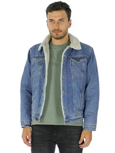 Джинсовая куртка мужская A PASSION PLAY SQ73081 синяя M