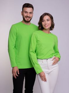 Лонгслив унисекс Uzcotton UZ-M-L зеленый 42-44\XS