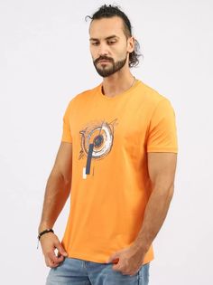 Футболка мужская A passion play 231TR(BC-0012) оранжевая XXL