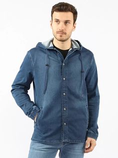 Джинсовая куртка мужская A passion play SQ71762 синяя S