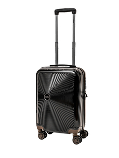Чемодан унисекс BELLETTI LA3053 черный/кофе, 56х37х23 см
