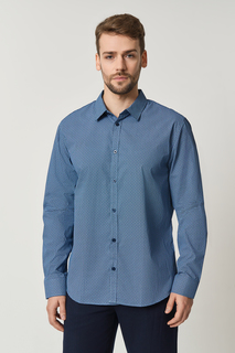 Рубашка мужская Baon B6623504 синяя M
