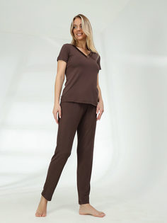 Пижама женская Vitacci TR2346-04 коричневая S