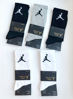Комплект носков мужских Jordan AD черных; серых; белых 41-47, 5 пар