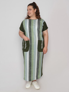 Платье женское Fashion Margo П162 зеленое 54 RU
