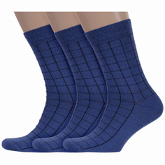 Комплект носков мужских VASILINA 3-1КМБГ синих; черных 23-25