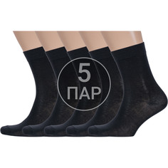 Комплект носков мужских Борисоглебский трикотаж 5-4С34 черных 25, 5 пар