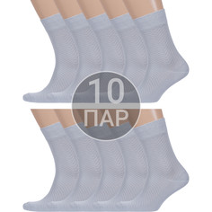 Комплект носков мужских Борисоглебский трикотаж 10-4С908 серых 25, 10 пар