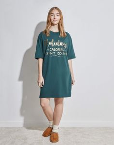 Ночная сорочка женская Gloria Jeans GSL001545 зеленая S (42)