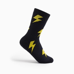 Носки мужские NoBrand Молнии черные 29