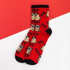 Носки мужские KAFTAN Мопс красные 41-44