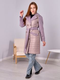Пальто женское Louren Wilton М-047-N фиолетовое 44 RU