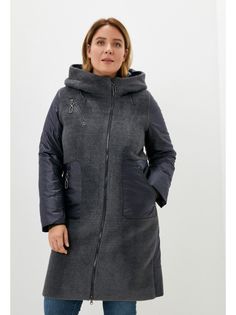 Пальто женское Daigan 91028-N серое 46 RU