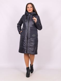 Пальто женское Daigan 91127-N серое 46 RU