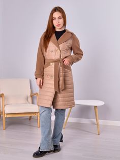 Пальто женское Louren Wilton М-047-N золотистое 42 RU