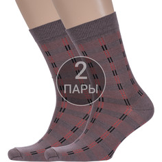 Комплект носков мужских Борисоглебский трикотаж 2-4С1018 коричневых 27-29, 2 пары
