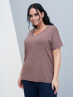 Футболка женская ARTESSA FU00103BRW19 коричневая 56-58 RU Артесса