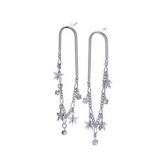 Серьги подвески из бижутерного сплава Moon Paris Ringo, кристалл