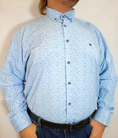 Рубашка мужская Castelli 163666 голубая 6XL