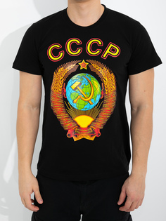Футболка мужская 25078 черная 50 RU No Brand