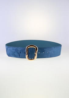 Ремень женский RUBELLEATHER 10 светло-синий 112 см