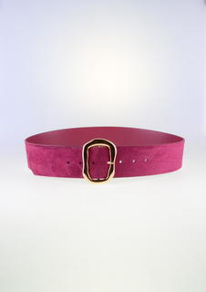 Ремень женский RUBELLEATHER 10 вишнево-красный, 112 см