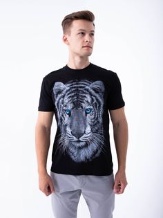 Футболка мужская 26139 черная 52 RU No Brand