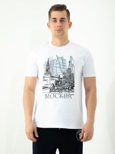 Футболка мужская 25816 белая 54 RU No Brand