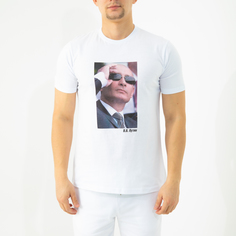 Футболка мужская 25534 белая 52 RU No Brand